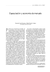 Especulación y economía de mercado