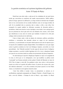 La gesti&oacute;n econ&oacute;mica en la primera legislatura del gobierno Aznar