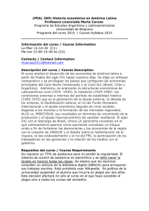 (PEAL 369) Historia económica en América Latina Profesora