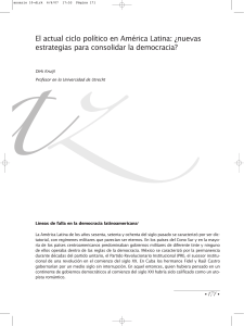 El actual ciclo pol&iacute;tico en Am&eacute;rica Latina: &iquest;nuevas