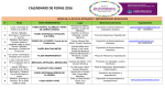 calendario de ferias 2016 - Turismo