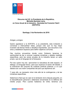 Discurso de SE la Presidenta de la República