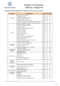 Grado en Finanzas, Banca y Seguros