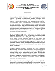 Analisis del sector - Unidad Nacional de Protecci&oacute;n