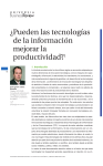 ¿Pueden las tecnologías de la información mejorar la productividad?1