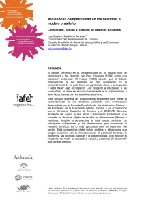 Midiendo la competitividad en los destinos: el modelo brasileño