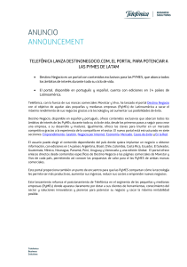 anuncio announcement - Telefonica Business Solutions