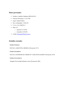 Datos personales Estudios cursados
