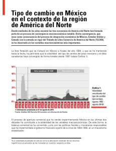 Tipo de cambio en México en el contexto de la región de América