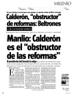 Manlio Calderón es el obstructor de las reformas