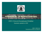 FUNCIÓN DE LA BANCA CENTRAL