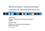 Biotecnología y nanotecnología: ventanas de oportunidad
