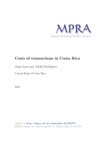 Costs of transactions in Costa Rica