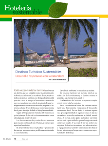 Destinos Tur&iacute;sticos Sustentables