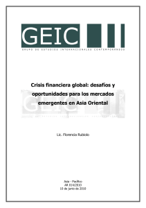 Crisis financiera global: desafíos y oportunidades para los
