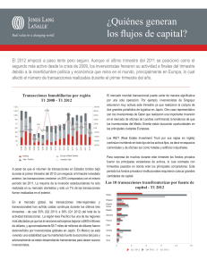 ¿Quiénes generan los flujos de capital?