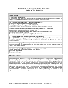 Experiencias en Comunicaci&oacute;n para el Desarrollo y Modos de Vida