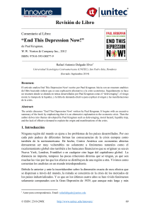 Revisión de Libro “End This Depression Now!”