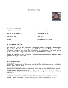 CURRICULUM VITAE - IIEP-BAIRES
