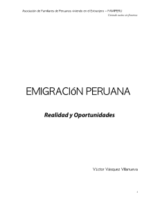 Emigración peruana - Observatorio de Migraciones