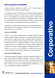 Marco Regulatorio de las SOFOMES