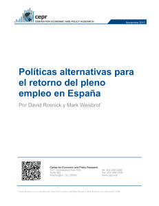 Políticas alternativas para el retorno del pleno empleo en España