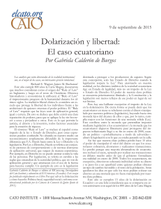 Dolarización y libertad: El caso ecuatoriano