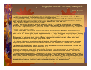 Construcción de capacidades tecno-productivas y comerciales en la