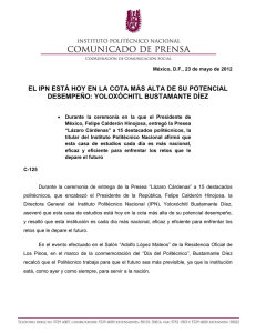 el ipn está hoy en la cota más alta de su potencial desempeño