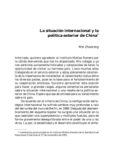 08 Zhaorong - Revista Mexicana de Política Exterior