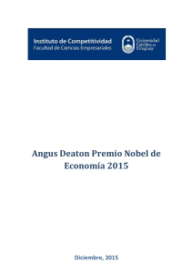 Angus Deaton Premio Nobel de Economía 2015