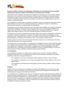 Un nuevo estudio revela que los trabajadores informales son