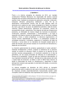 Sector petrolero: Recuento de daños por la reforma j.l.apodaca v