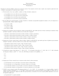 Macroeconomía I Examen Parcial 2 27/05/2014 Permutación