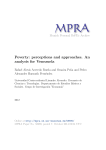 Poverty: perceptions and approaches. An analysis for Venezuela