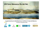 Dossier presentacion Foro Menorca Illa del Rei 2016