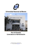 Plan de Estudios - Universidad Nacional de Moreno