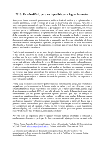 2016: Un a&ntilde;o dif&iacute;cil, pero no imposible para lograr las metas1