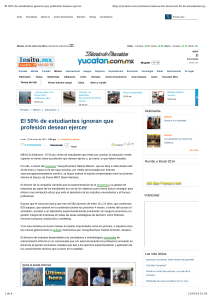 El 50% de estudiantes ignoran que profesión desean ejercer