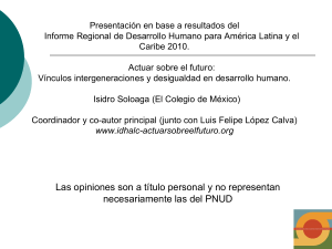 LAC Regional Human Development Report Acting on the future