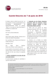 Acta Comité Directivo de 7 de junio de 2016