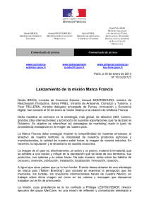 Lanzamiento de la misi&oacute;n Marca Francia