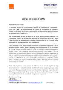 Orange se asocia a CEOE