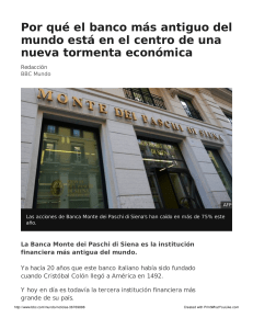 Por que el banco mas antiguo del mundo esta en el