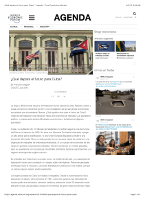 ¿Qué depara el futuro para Cuba? - Agenda