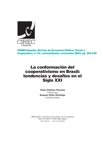 La conformación del cooperativismo en Brasil