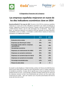 Las empresas españolas mejoraron en nueve de los diez