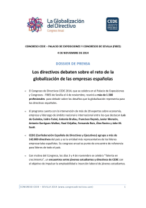 Dossier de prensa Congreso anual de Directivos CEDE