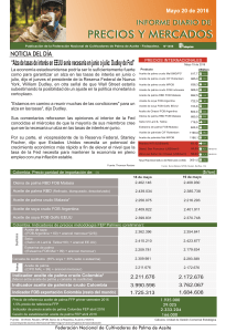 “Alza de tasas de interés en EEUU sería necesaria en junio o julio