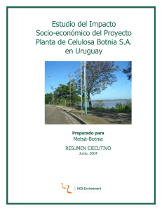 Estudio del Impacto Socio-económico del Proyecto Planta de